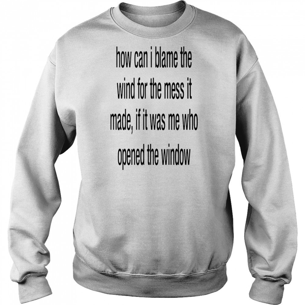 How can i blame the wind for the mess it made shirt Hoodie