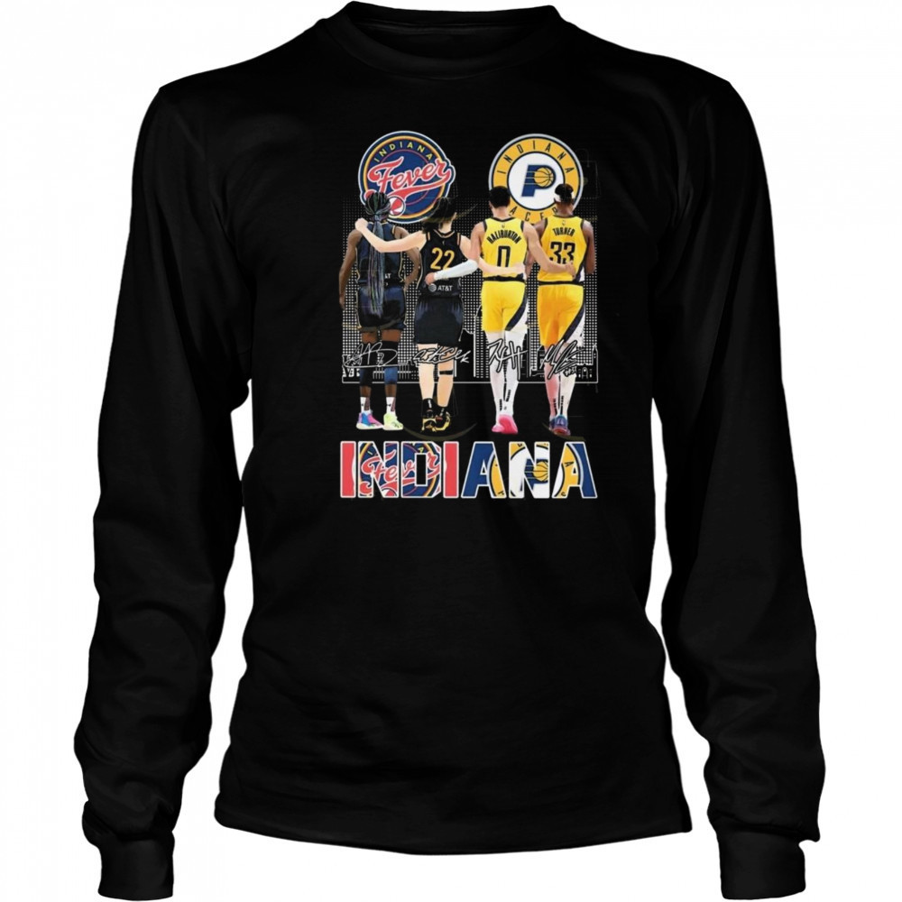 Indiana Fever x Indiana Pacers Signatures 2025 Shirt Long Sleeved