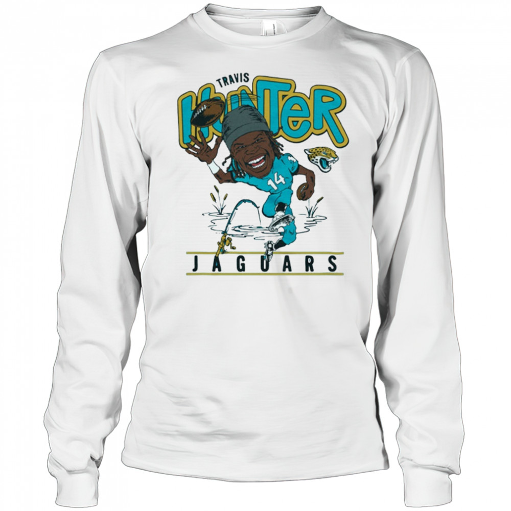 Jacksonville Jaguars NFL Football Travis Hunter Caricature 2025 t-shirt Long Sleeved