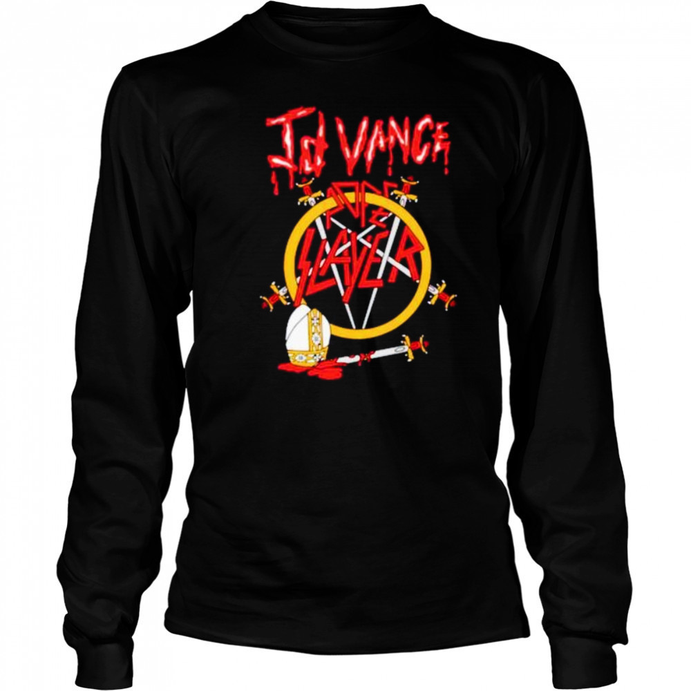 JD Vance pope slayer band swords shirt Long Sleeved