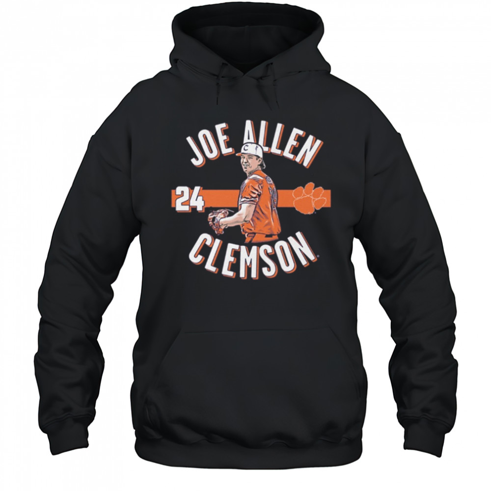 Joe Allen 24 Clemson Tigers Baseball NCAA Division I Illustrated t-shirt Hoodie