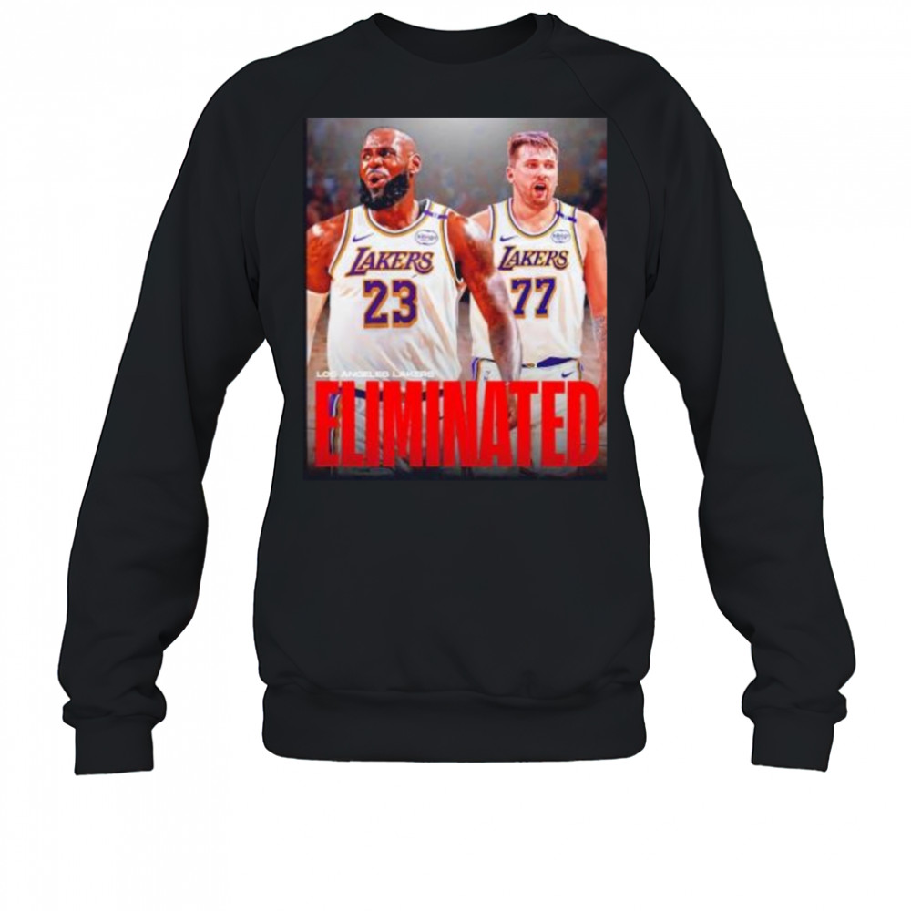 LeBron James and Luka Doncic Los Angeles Lakers eliminated Timberwolves shirt Sweatshirt