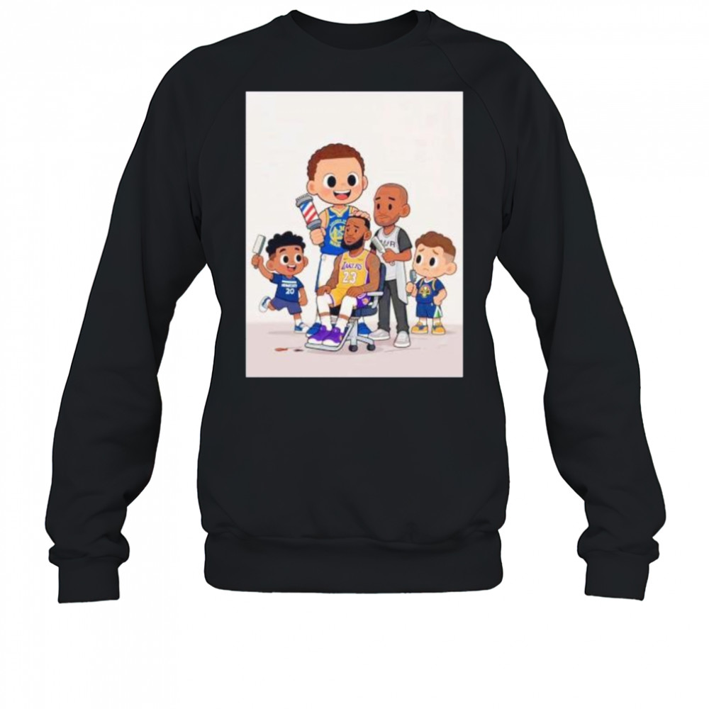 LeBron James haircut alongside other NBA players after Lakers loss Timberwolves cartoon shirt Sweatshirt