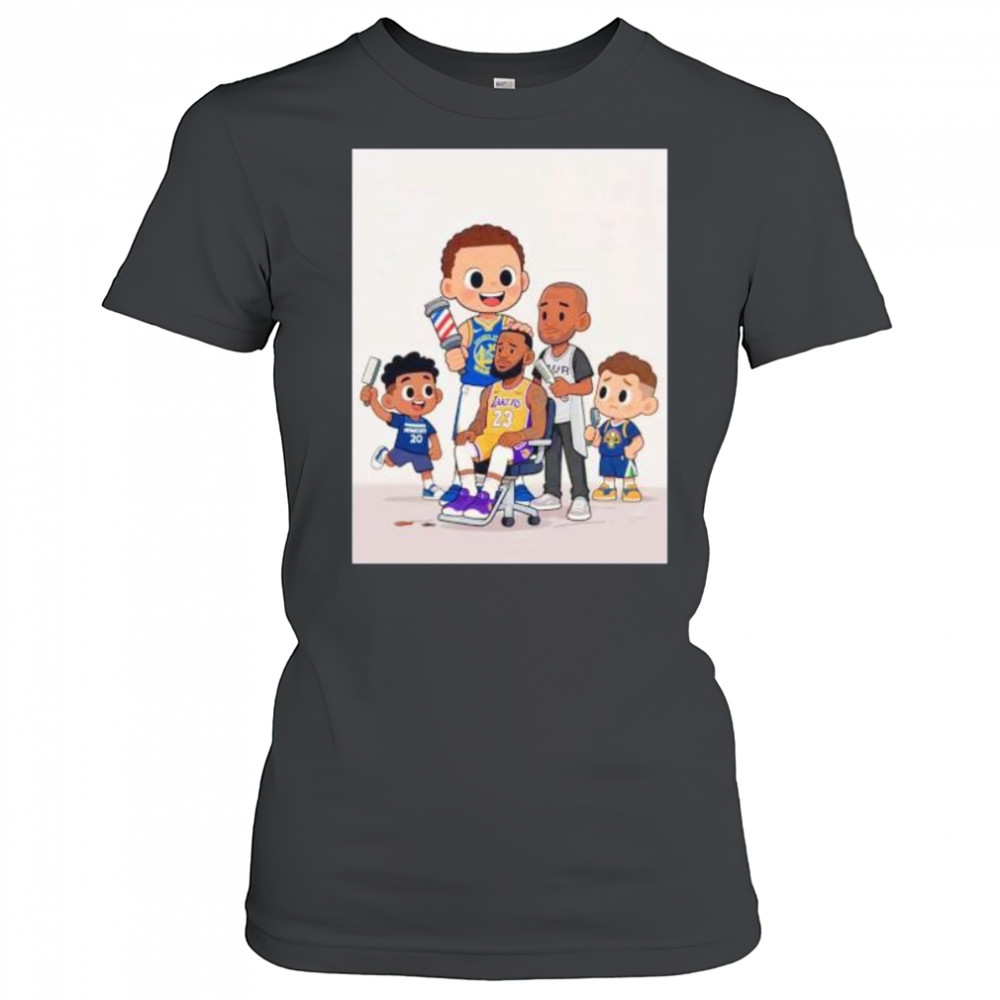 LeBron James haircut alongside other NBA players after Lakers loss Timberwolves cartoon shirt Women's T-shirt