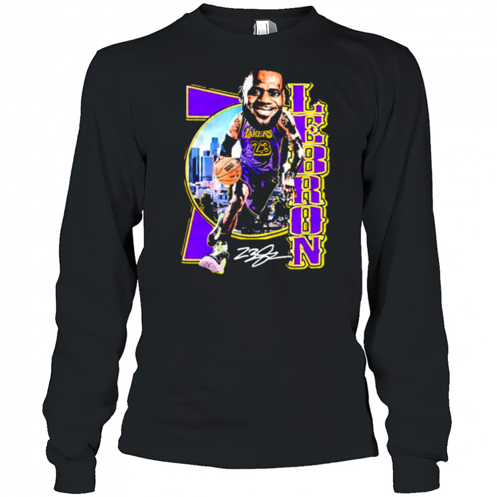 LeBron James Los Angeles Lakers big head signature shirt Long Sleeved