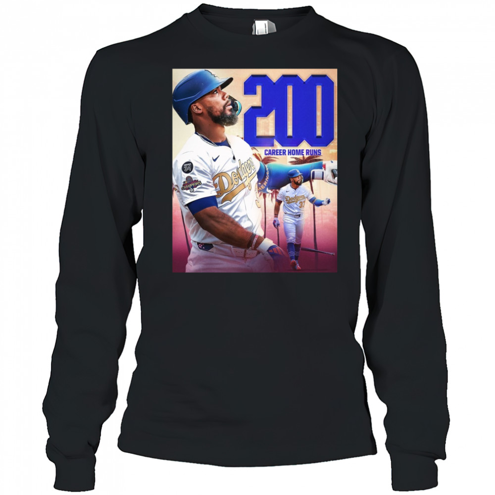 Los Angeles Dodgers Win Pittsburgh Pirates Teoscar Hernández 200 Career Home Runs Poster t-shirt Long Sleeved