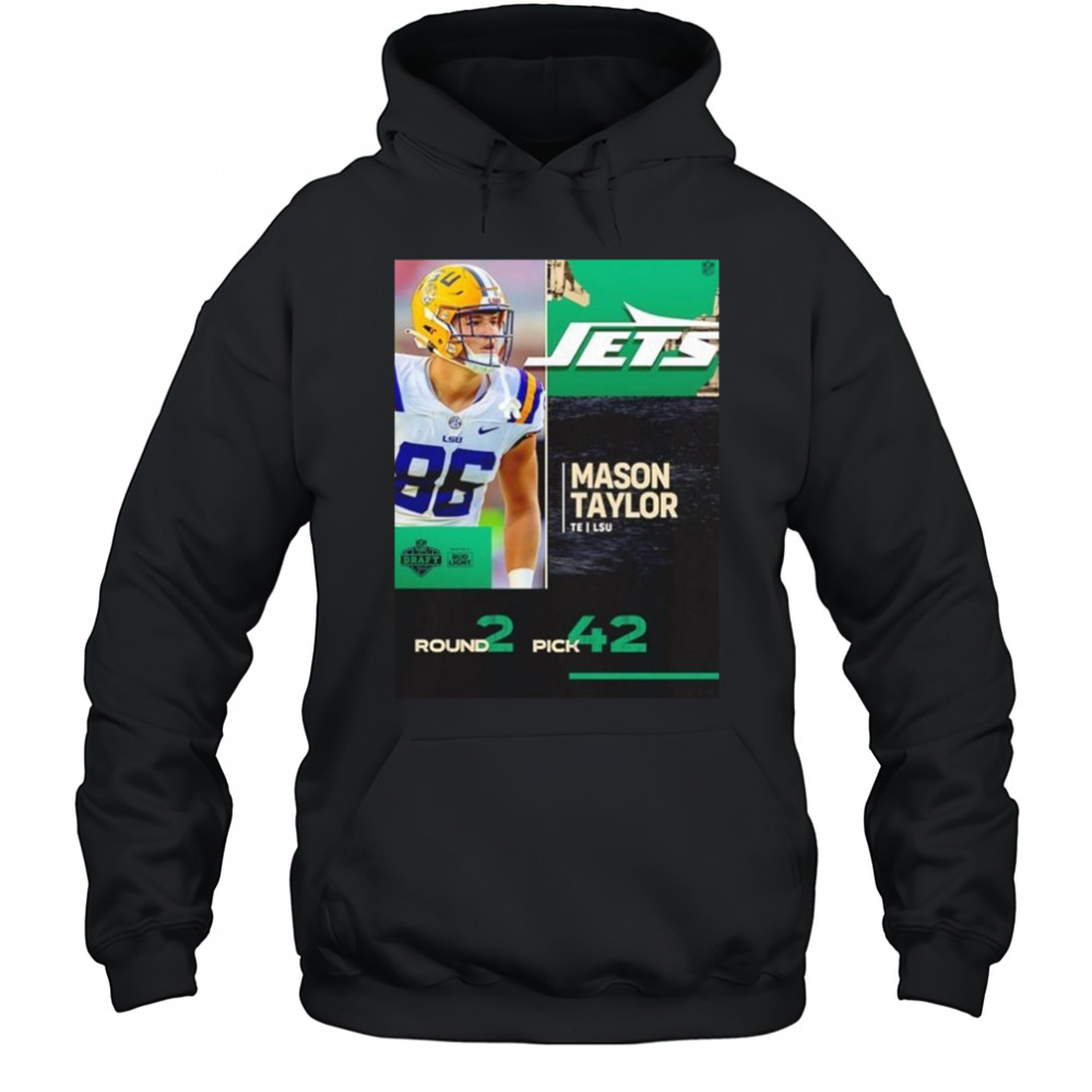 Mason Taylor New York Jets 2025 Nfl Draft Poster T-Shirt Hoodie
