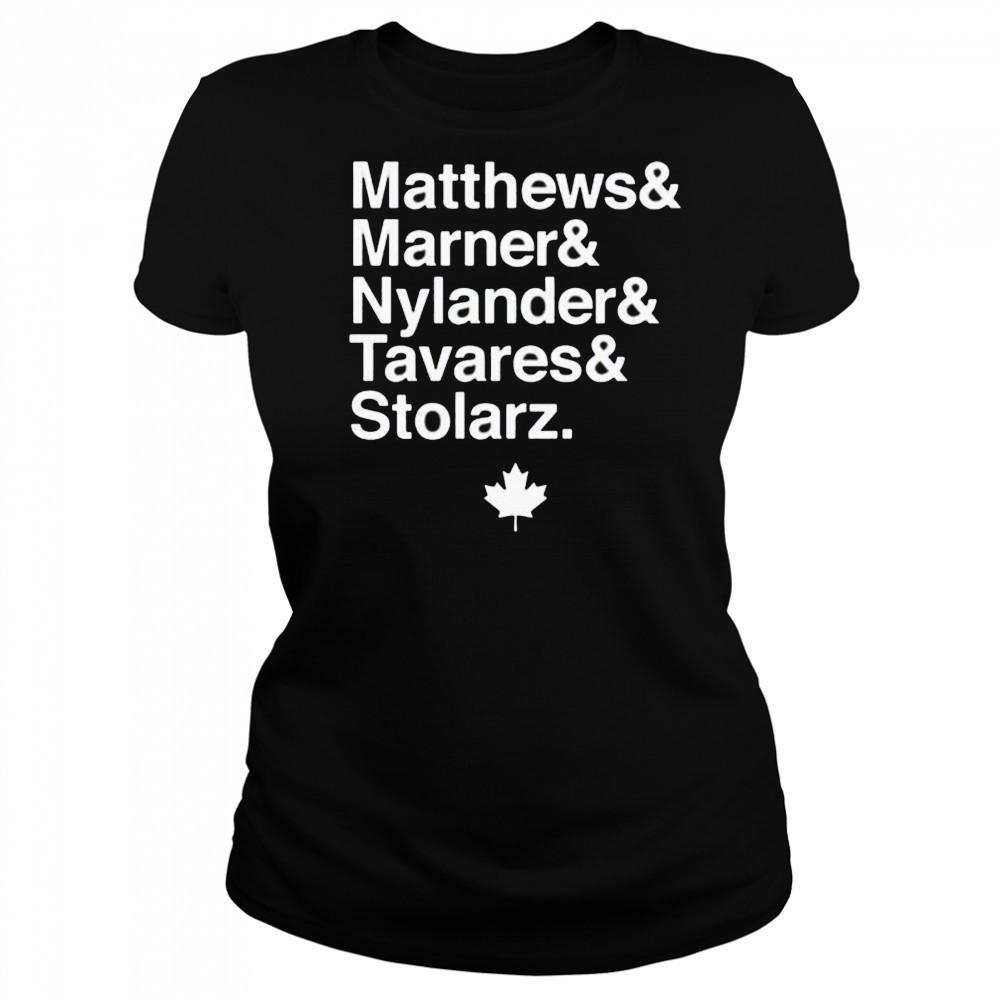 Matthews and Marner and Nylander and Tavares and Stolarz Toronto Maple Leafs shirt Women's T-shirt