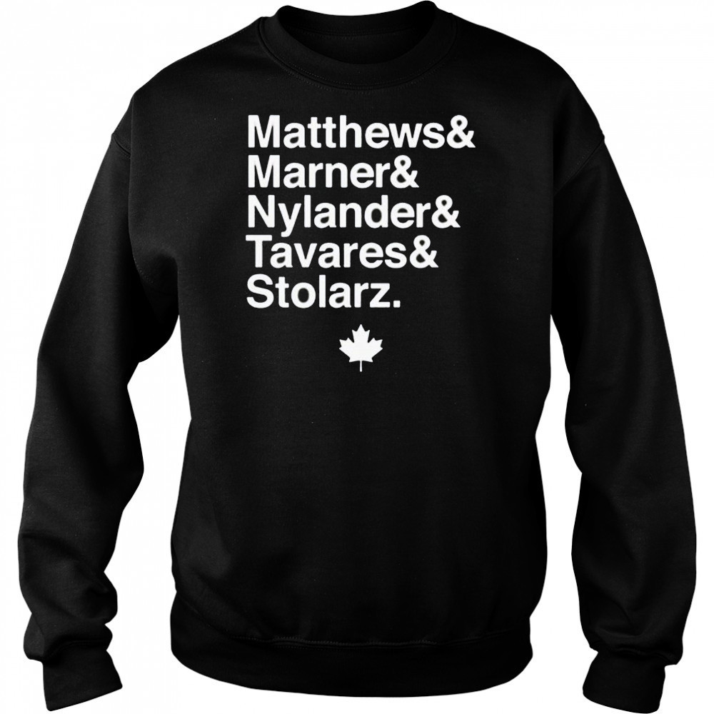 Matthews and Marner and Nylander and Tavares and Stolarz Toronto Maple Leafs shirt Hoodie