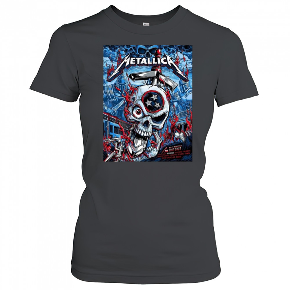 Metallica M72 Nashville Exclusive Pop Up At Nissan Stadium Tennessee May 1 And 3 2025 Skull And The Sword Shirt Women's T-shirt