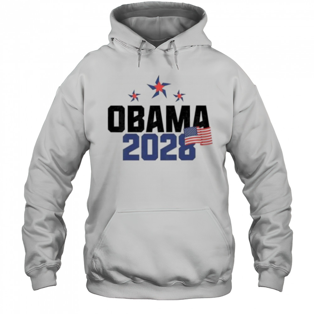 Obama 2028 grunge flag shirt Hoodie