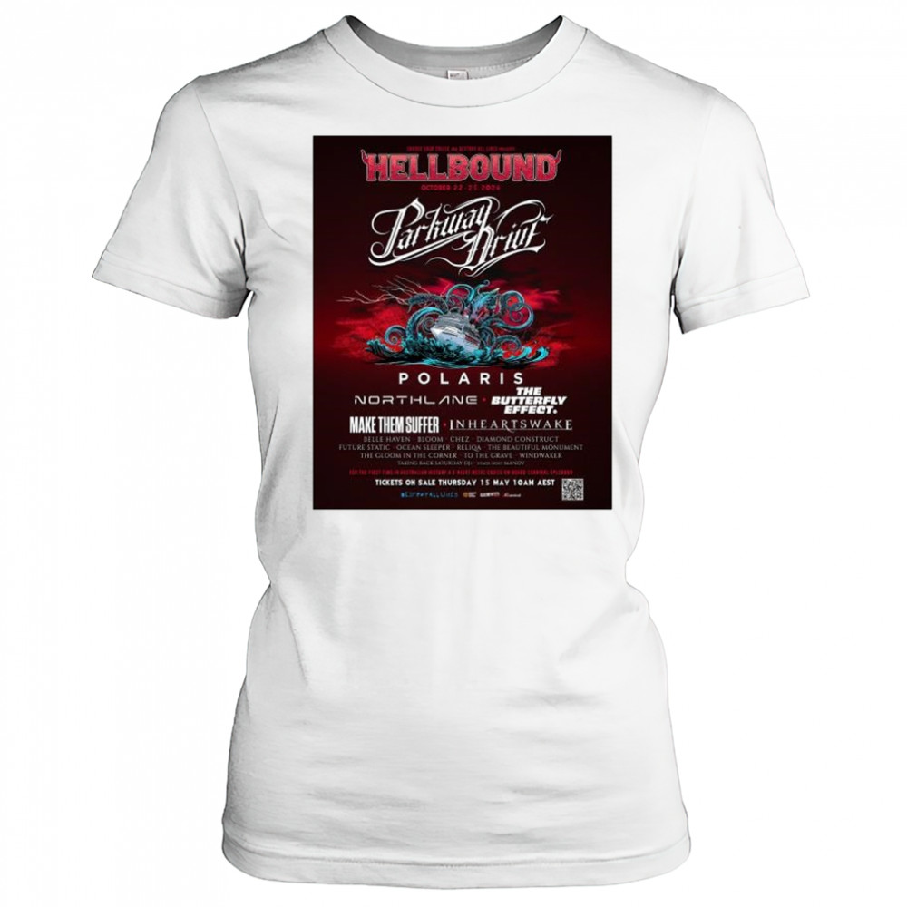 Parkway Drive Hellbound October 22-25 2026 Polaris Northlane The Butterfly Effect t-shirt Women's T-shirt