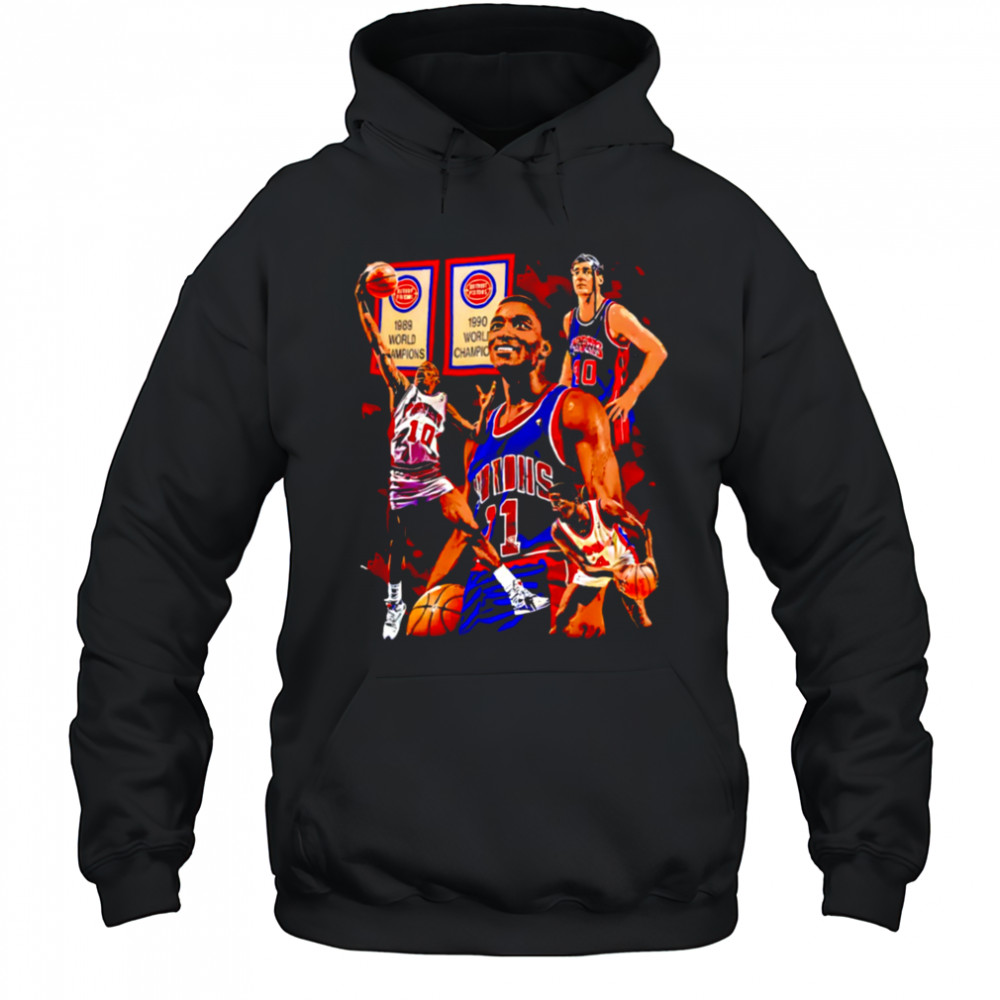 Pistons World champions 1989 graphic retro shirt Hoodie