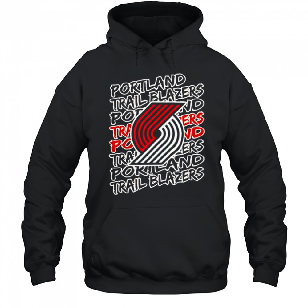 Portland Trail Blazers NBA logo repeat shirt Hoodie