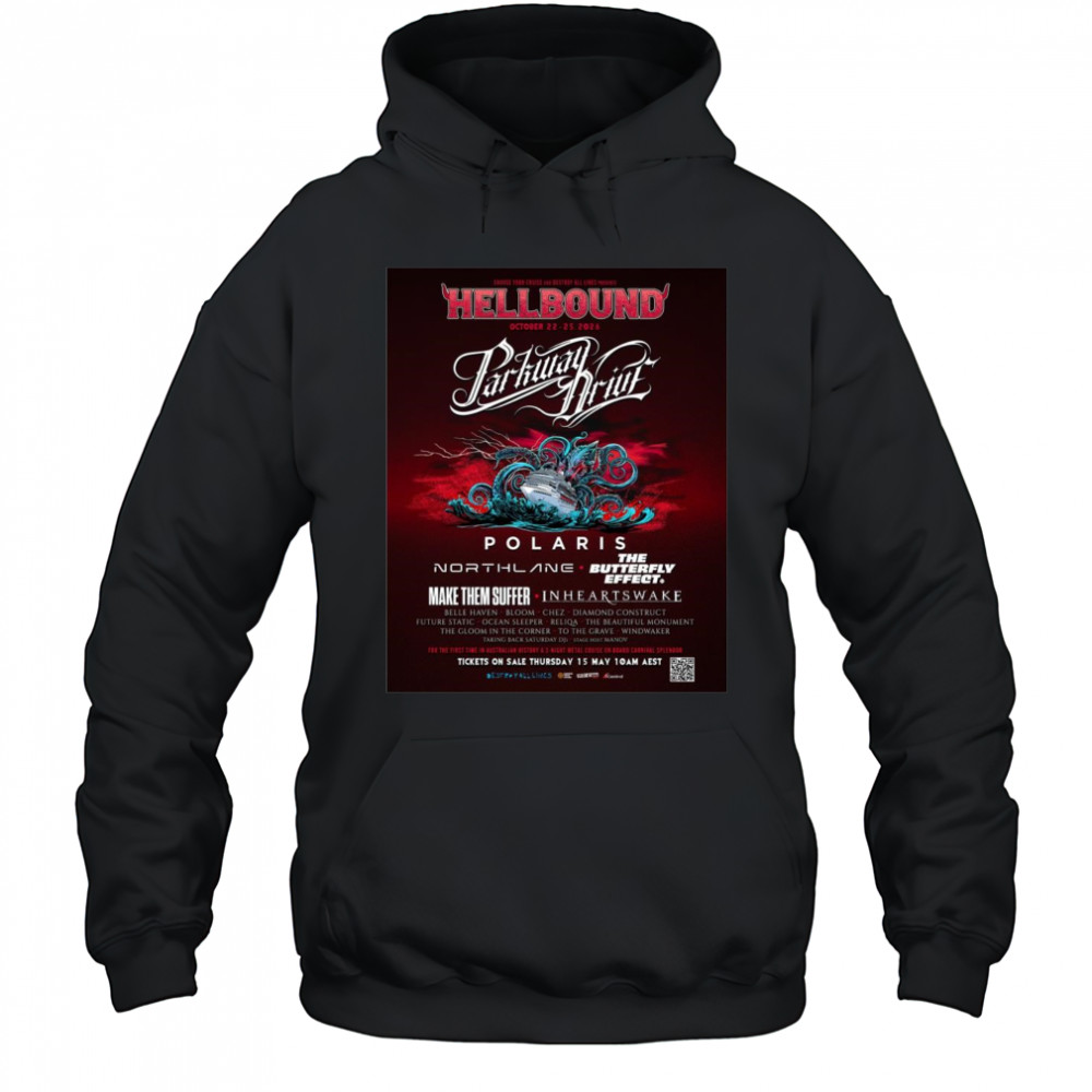 Poster Hellbound Cruise October 22-25 2026 Parkway Drive On Board Carnival Splendor t-shirt Hoodie