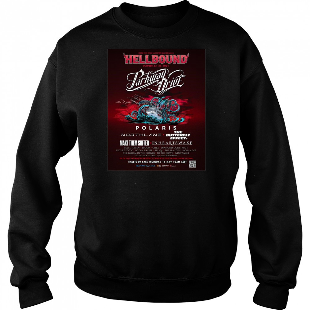 Poster Hellbound Cruise October 22-25 2026 Parkway Drive On Board Carnival Splendor t-shirt Hoodie