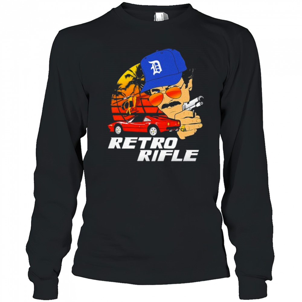 Retro Rifle Magnum PI T-shirt Long Sleeved