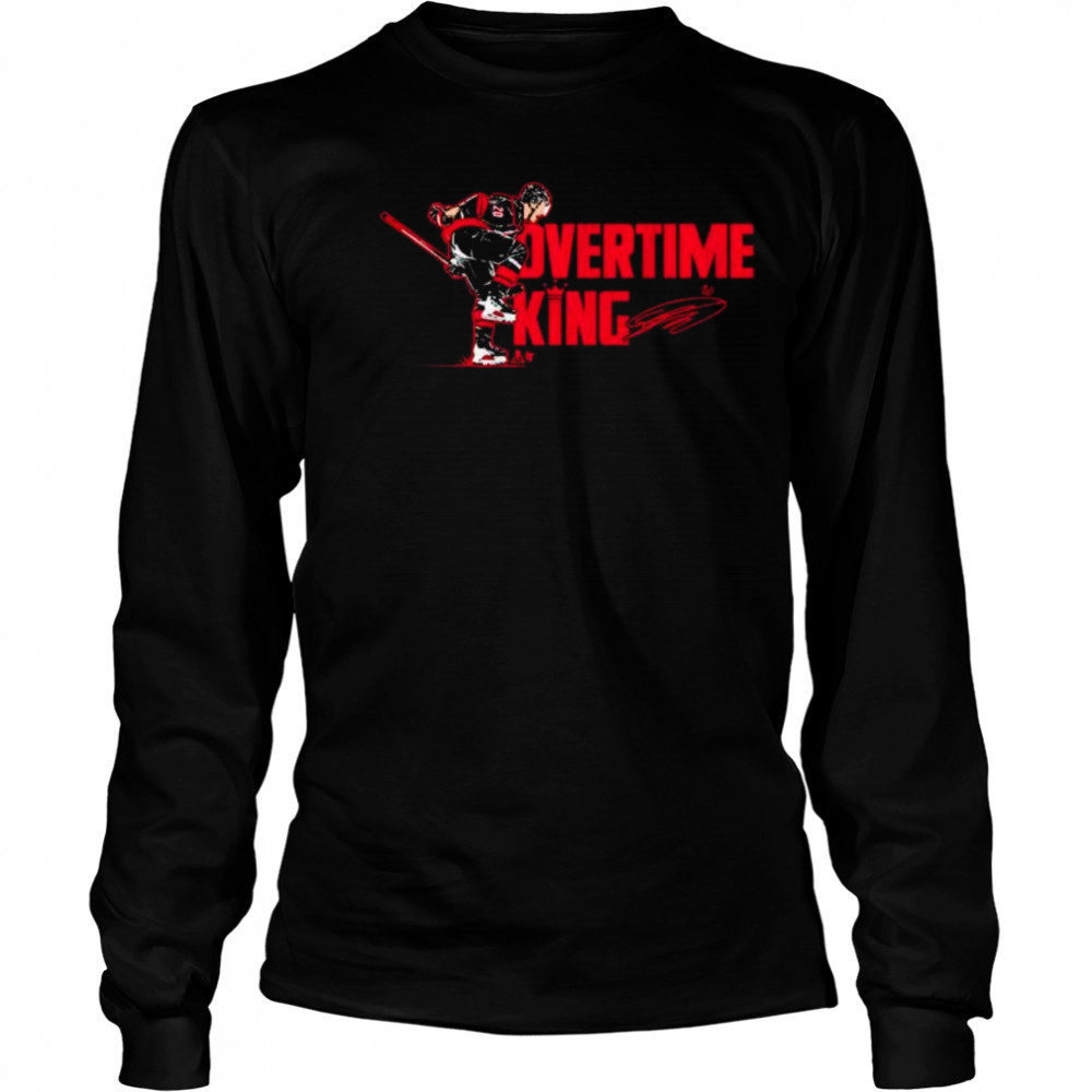 Sebastian Aho Overtime King Carolina Hurricanes Signature t-shirt Long Sleeved