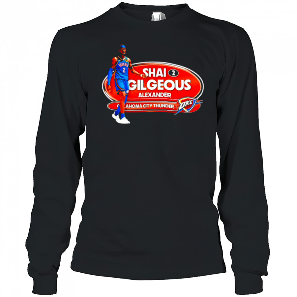 Shai Gilgeous Alexander OKC Thunder Basketball Playoffs 2025 shirt Long Sleeved