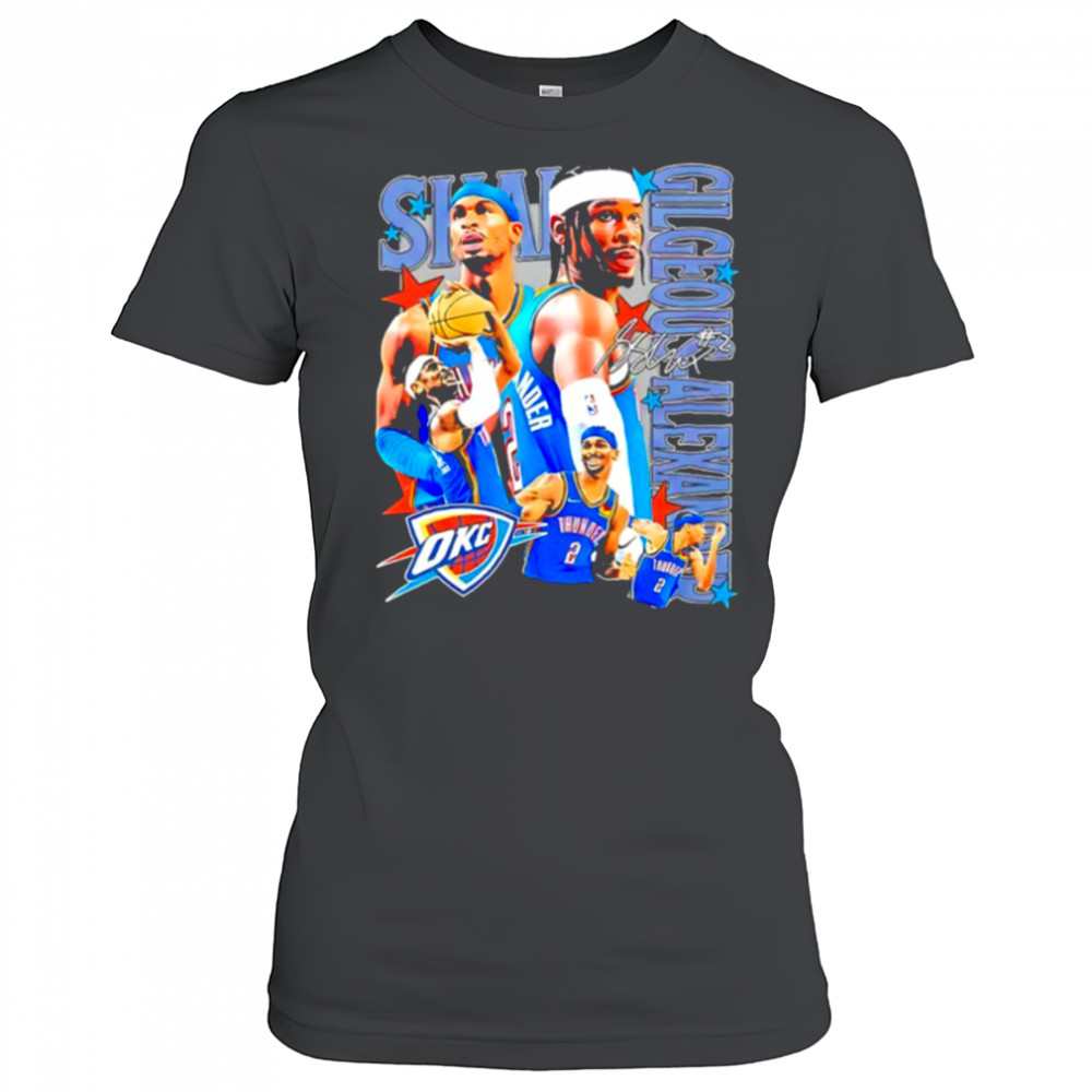Shai Gilgeous Alexander Oklahoma City Thunder player collage shirt Women's T-shirt