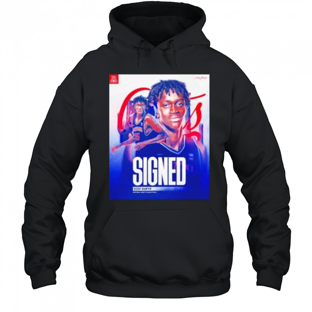 Signed Sidi Gueye Arizona Wildcats men’s basketball shirt Hoodie