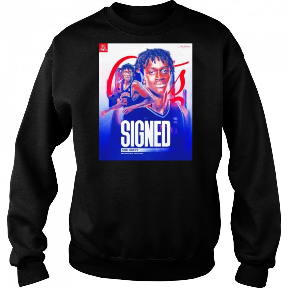 Signed Sidi Gueye Arizona Wildcats men’s basketball shirt Hoodie
