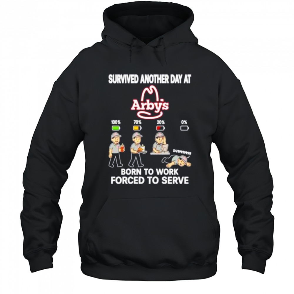 Survived another day at Arby’s born to work forced to serve shirt Hoodie