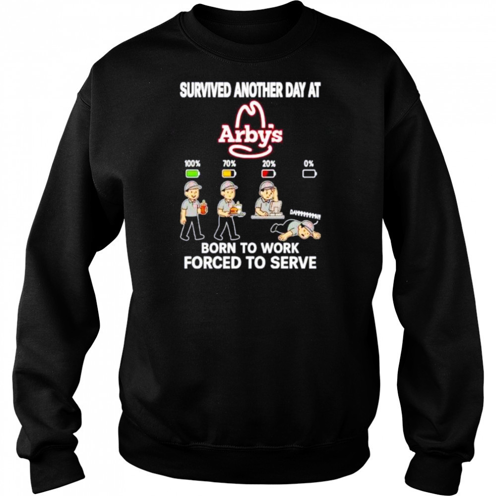 Survived another day at Arby’s born to work forced to serve shirt Hoodie