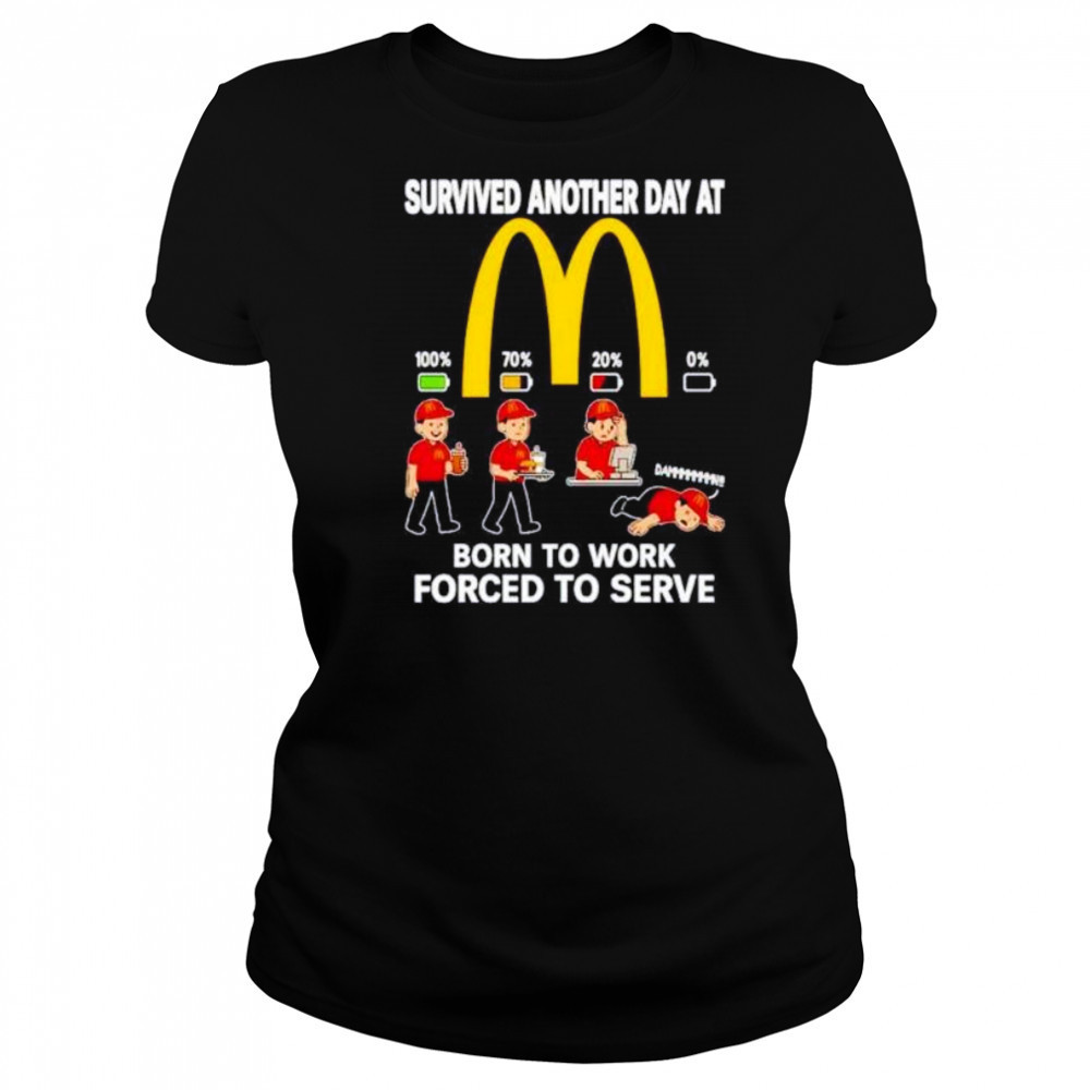 Survived another day at McDonald’s born to work forced to serve shirt Women's T-shirt