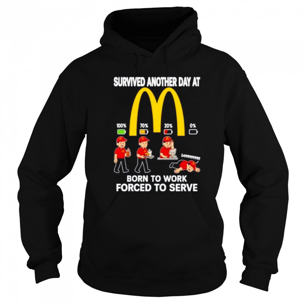 Survived another day at McDonald’s born to work forced to serve shirt Sweatshirt