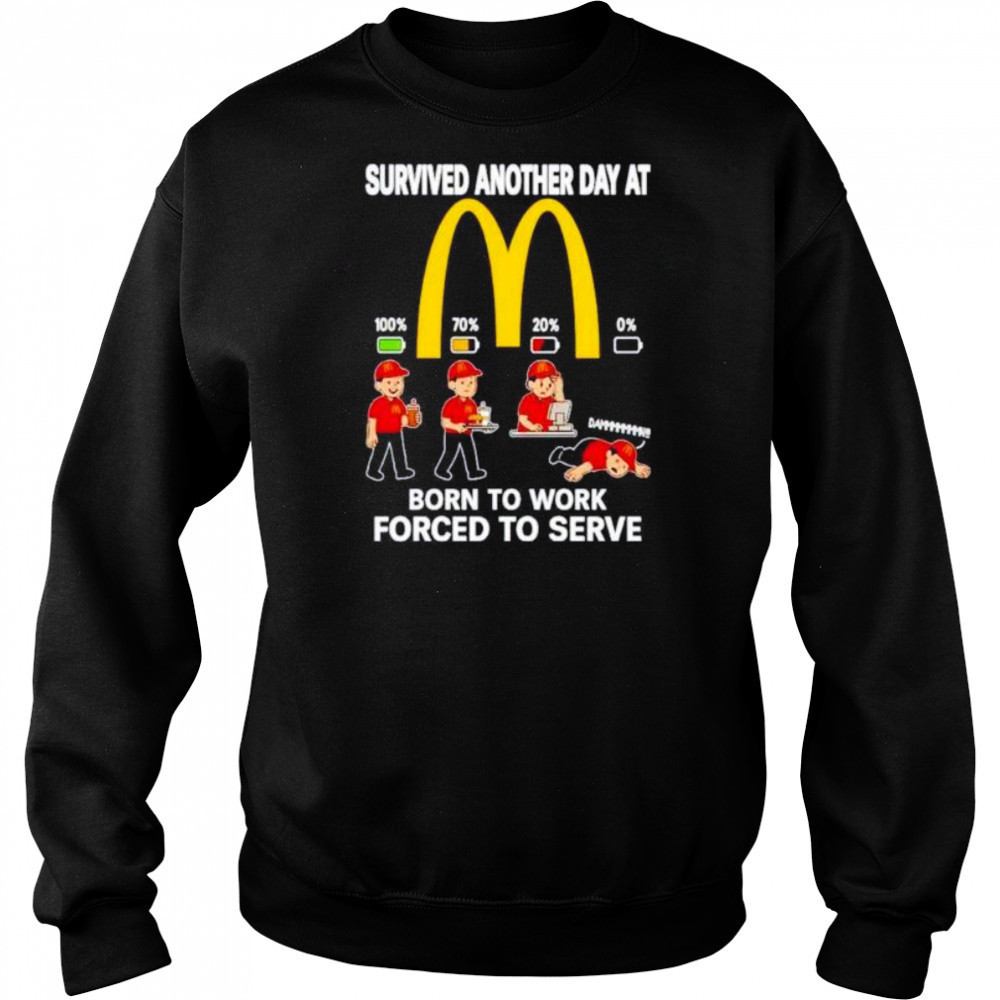 Survived another day at McDonald’s born to work forced to serve shirt Hoodie
