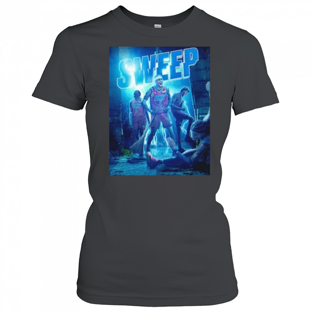 Sweep Oklahoma City Thunder game 4 win Memphis Grizzlies player shirt Women's T-shirt