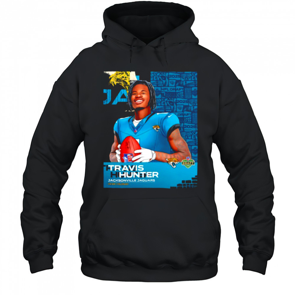 Travis Hunter Jacksonville Jaguars 2025 NFL Draft art shirt Hoodie