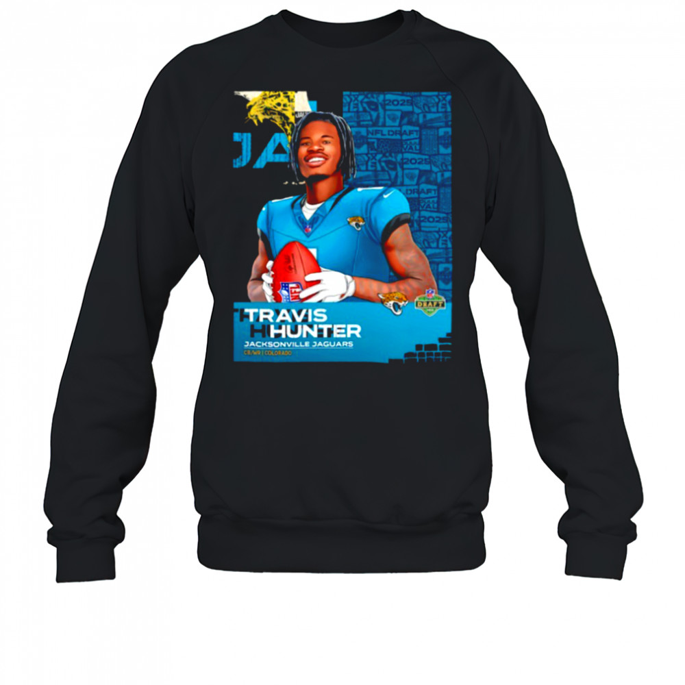 Travis Hunter Jacksonville Jaguars 2025 NFL Draft art shirt Sweatshirt