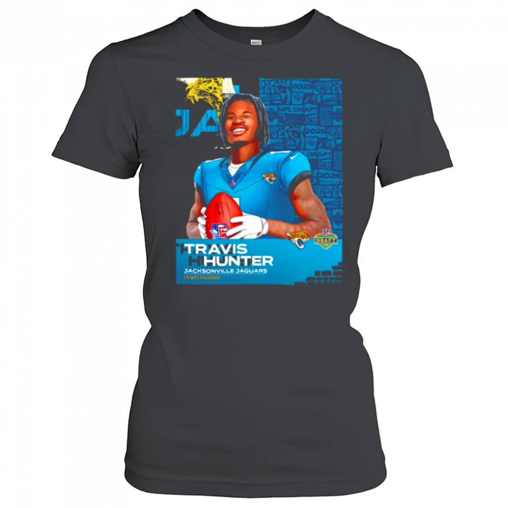 Travis Hunter Jacksonville Jaguars 2025 NFL Draft art shirt Women's T-shirt