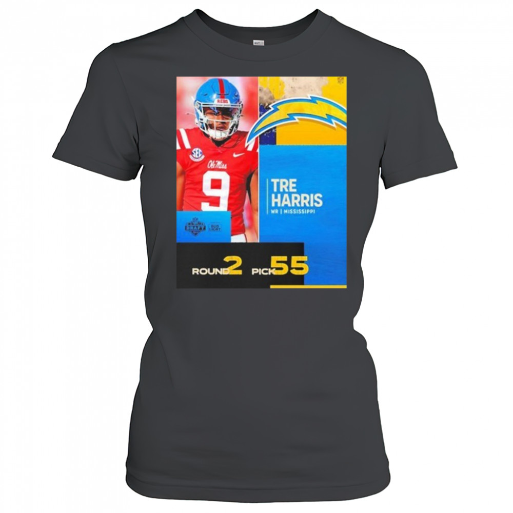 Tre Harris Los Angeles Chargers Pick 2025 Nfl Draft T-Shirt Women's T-shirt