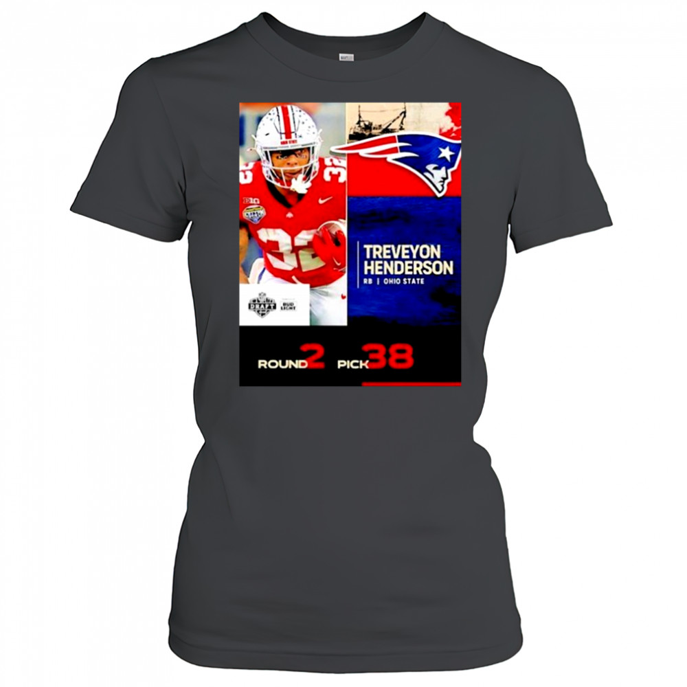 Treveyon Henderson New England Patriots 2025 Nfl Draft Poster T-Shirt Women's T-shirt