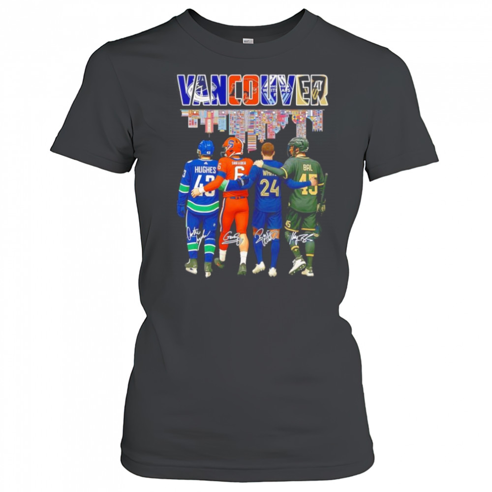 Vancouver Hughes Shrader White and Bal signature shirt Women's T-shirt