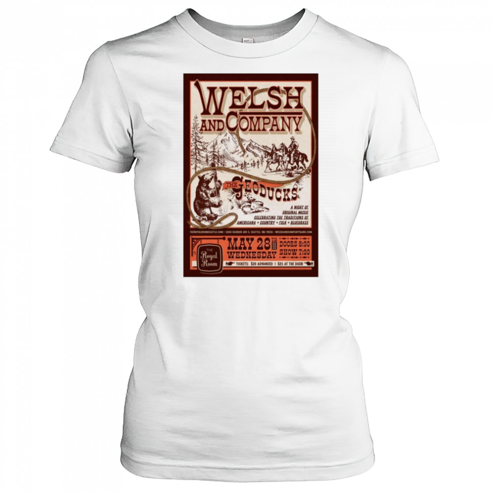 Welsh & Company with The Geoducks Poster May 28 2025 Americana Shirt Women's T-shirt