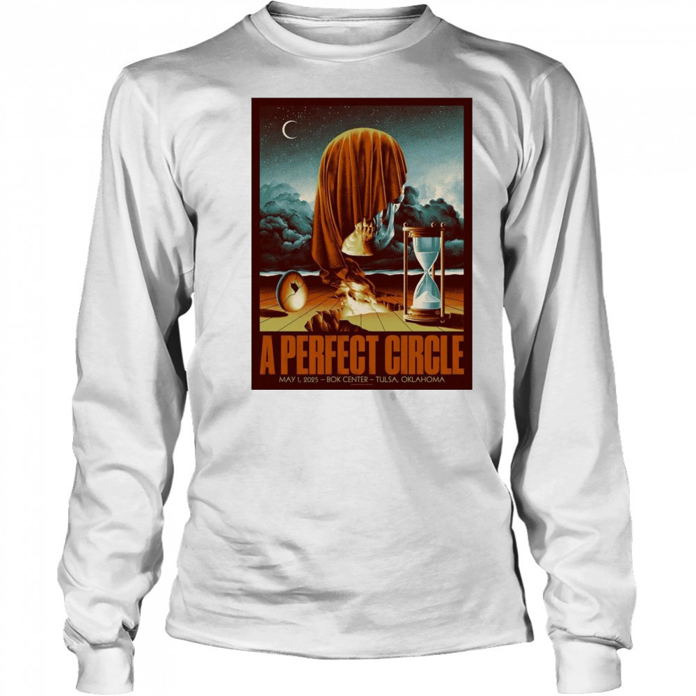 A Perfect Circle Мау 1 2025 Bok Center Tulsa Oklahoma Poster Graphic t-shirt Long Sleeved