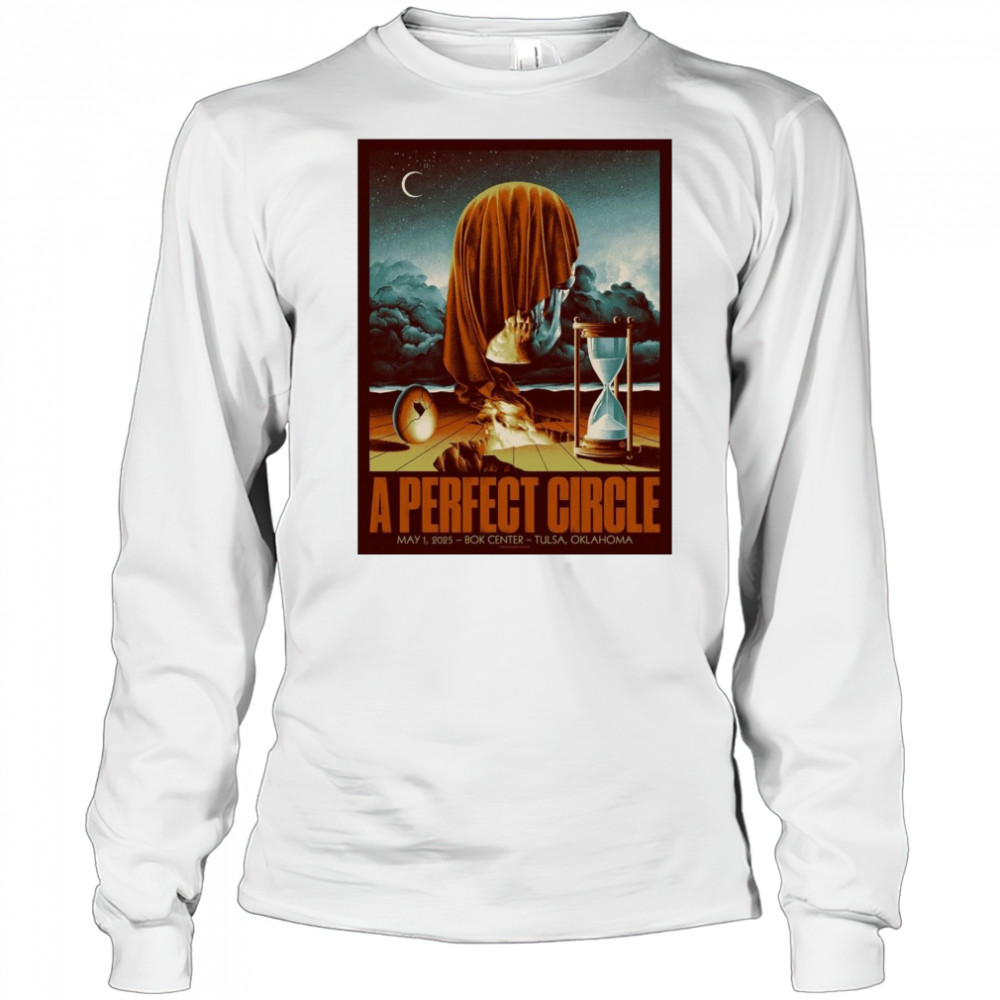 A Perfect Circle Мау 1 2025 Bok Center Tulsa Oklahoma Poster Graphic t-shirt Long Sleeved