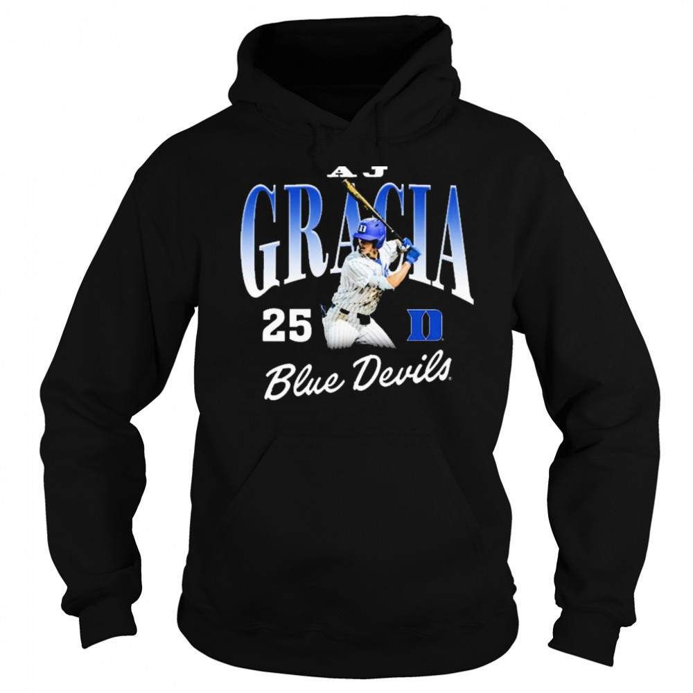 AJ Gracia 25 Duke Blue Devils Baseball NCAA Division I 2025 t-shirt Sweatshirt