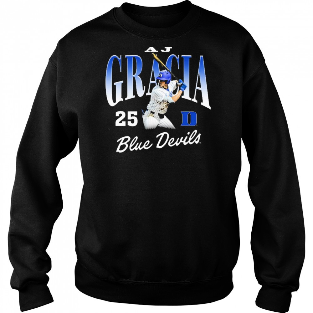 AJ Gracia 25 Duke Blue Devils Baseball NCAA Division I 2025 t-shirt Hoodie