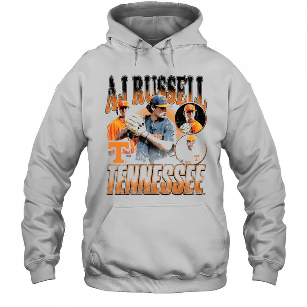 AJ Russell Tennessee Vols Baseball NCAA Division I 2025 90s Graphic t-shirt Hoodie
