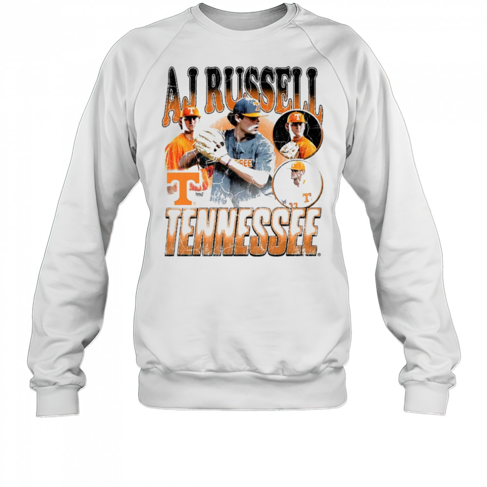 AJ Russell Tennessee Vols Baseball NCAA Division I 2025 90s Graphic t-shirt Sweatshirt
