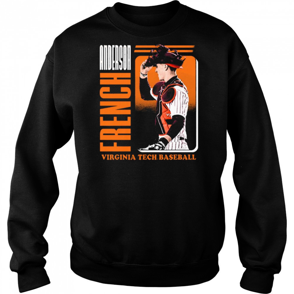 Anderson French Virginia Tech Hokies baseball NCAA Division I 2025 t-shirt Hoodie