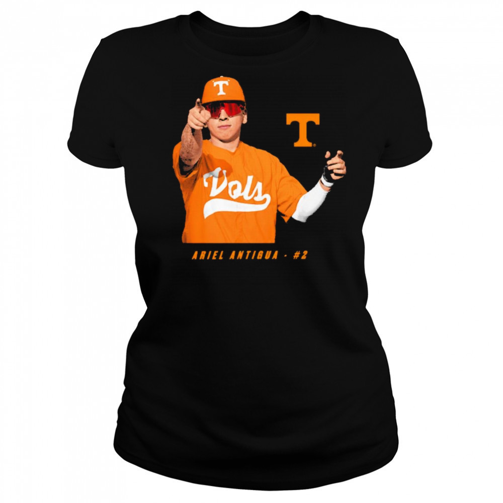 Ariel Antigua #2 Tennessee Vols Baseball NCAA Division I 2025 t-shirt Women's T-shirt