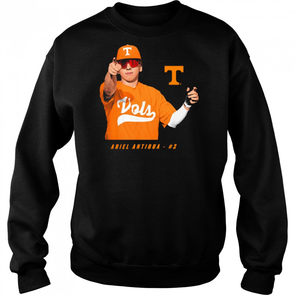 Ariel Antigua #2 Tennessee Vols Baseball NCAA Division I 2025 t-shirt Hoodie