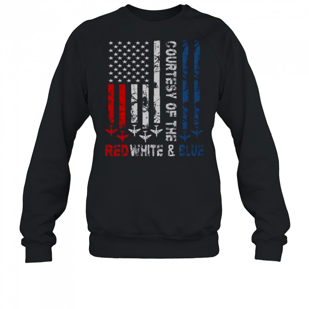 Courtesy Of The Red White And Blue Vintage America US Flag T-Shirt Sweatshirt