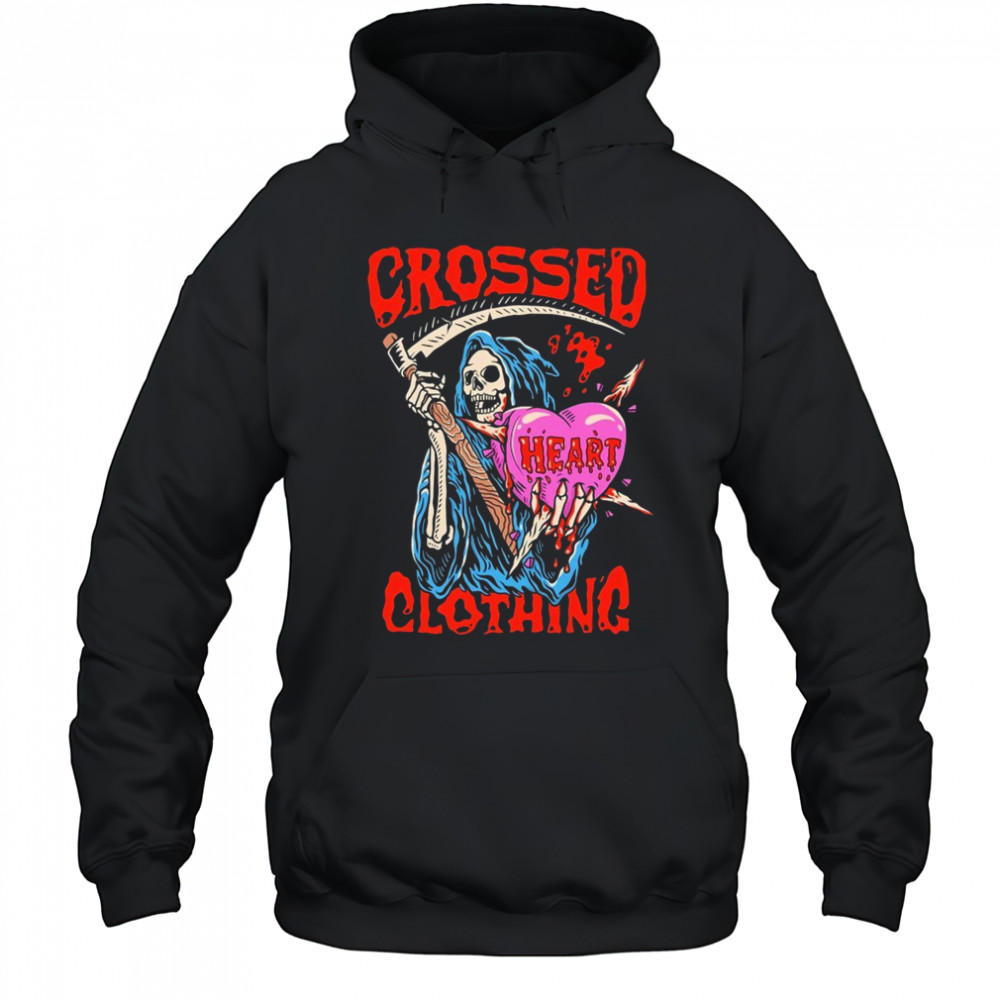 Crossed Heart Death Grim Reaper T-shirt Hoodie